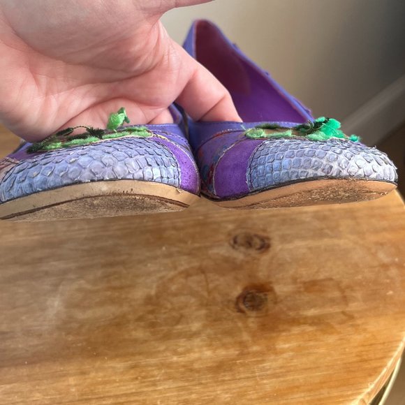 Vivien Lee Maximalist Low Heel / Flats Size 8 / 39 Patchwork Mixed Media - Picture 10 of 11